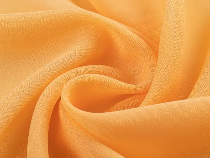Orange chiffon fabric