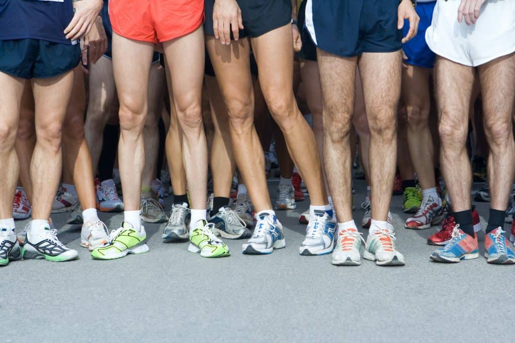 Men in running shorts