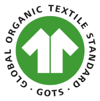 green and white GOTS logo